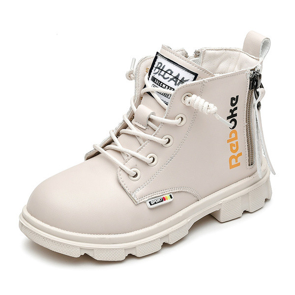 Παιδικές μπότες casual με κορδόνια και επίπεδη σόλα κατάλληλα για κορίτσια