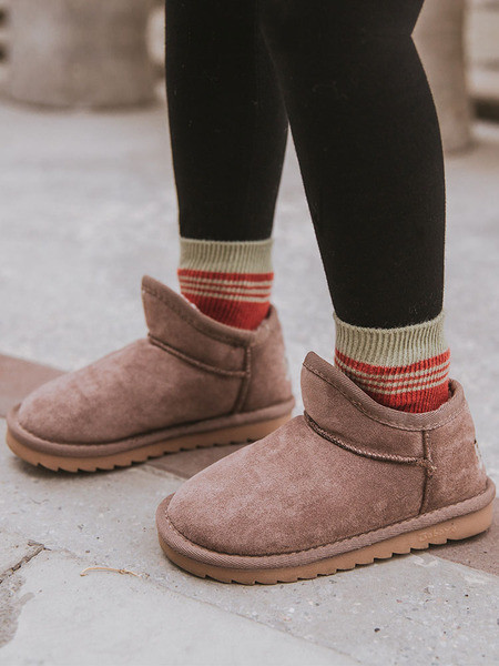 Παιδικές μπότες για κορίτσια με μαλακή επένδυση - επίπεδη σόλα