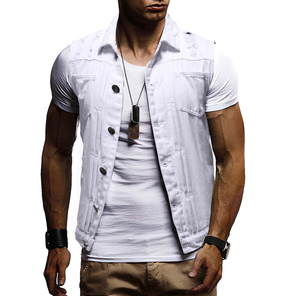 Ανδρικό καθημρινό τζιν γιλέκο με κουμπιά