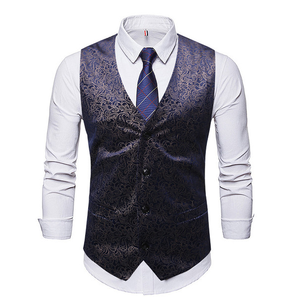 Κομψό ανδρικό γιλέκο με λαιμόκοψη