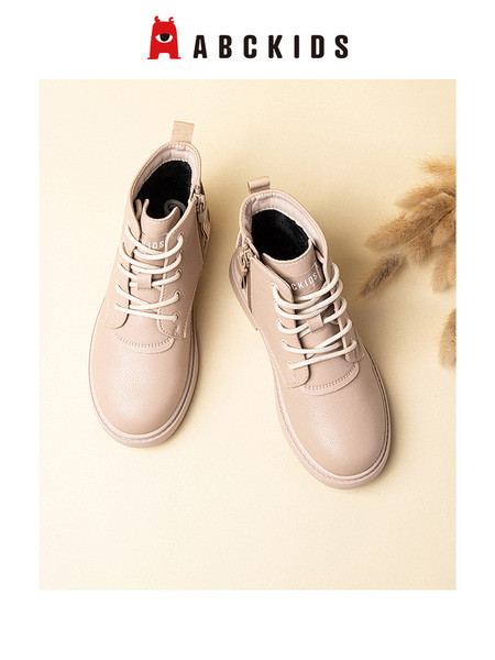 Μοντέρνες παιδικές μπότες από οικολογικό δέρμα - με κορδόνια για κορίτσια