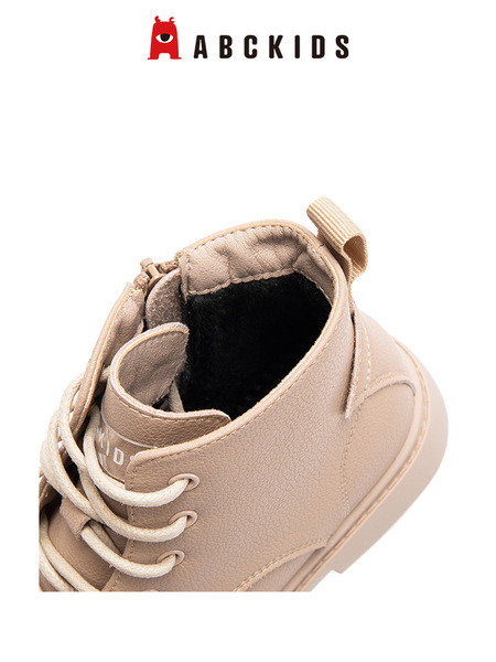 Μοντέρνες παιδικές μπότες από οικολογικό δέρμα - με κορδόνια για κορίτσια