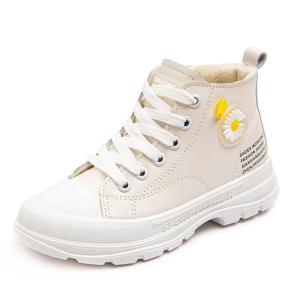 Παιδικές αθλητικές μπότες για κορίτσια με τραχιά σόλα και κορδόνια