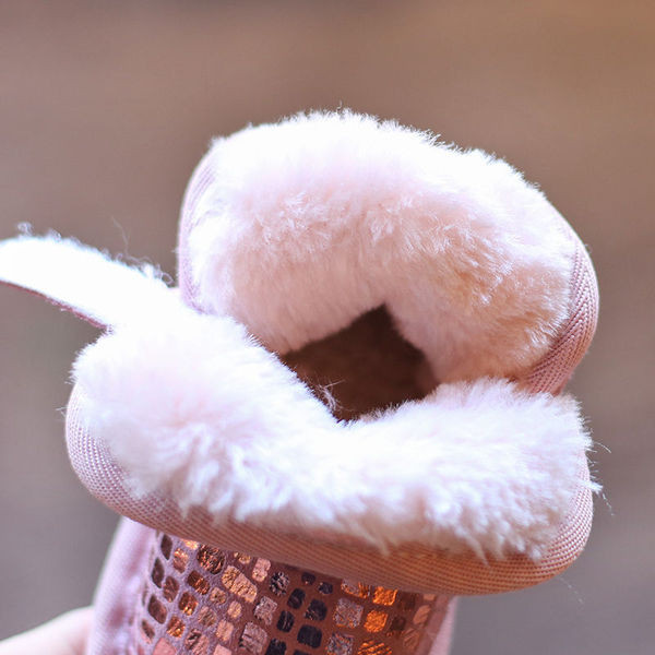 Μοντέρνες παιδικές λαμπερές μπότες με μαλακή επένδυση για κορίτσια