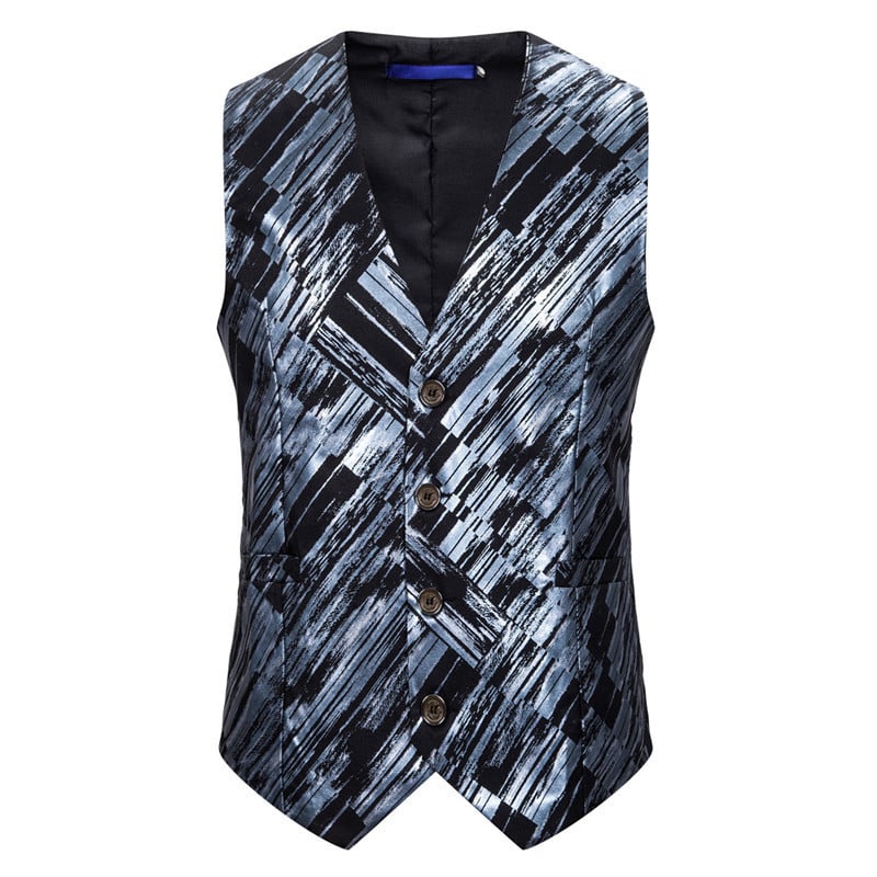 Μοντέρνο ανδρικό γιλέκο με κουμπιά και  ντεκολτέ