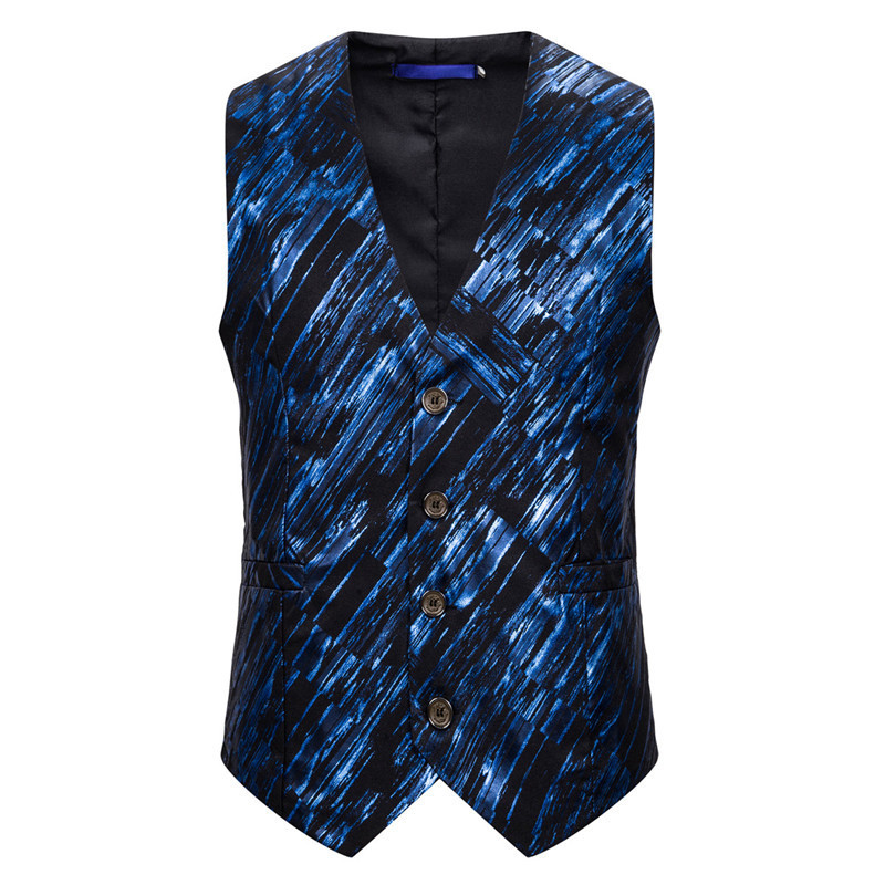 Μοντέρνο ανδρικό γιλέκο με κουμπιά και  ντεκολτέ