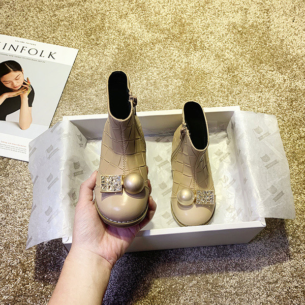 Νέο μοντέλο μοντέρνες παιδικές μπότες για κορίτσια με διακόσμηση