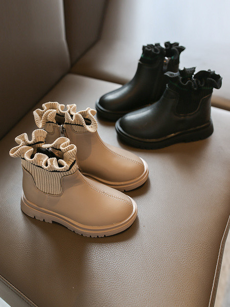 Παιδικές μπότες από οικολογικό δέρμα με φερμουάρ