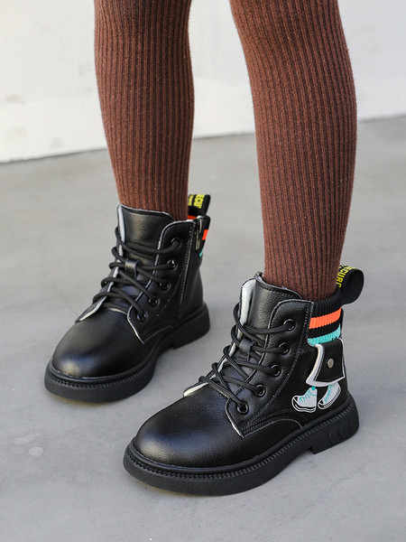 Νέο μοντέλο παιδικές μπότες για κορίτσια με απλικέ και κορδόνια