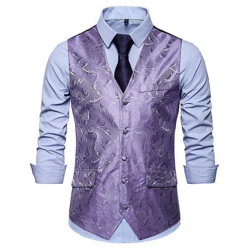 Ανδρικό γιλέκο μοντέρνο με μοτίβο 