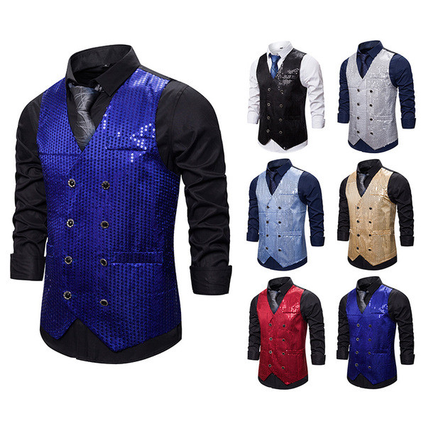 Κομψό ανδρικό γιλέκο μοντέλο με ντεκολτέ 