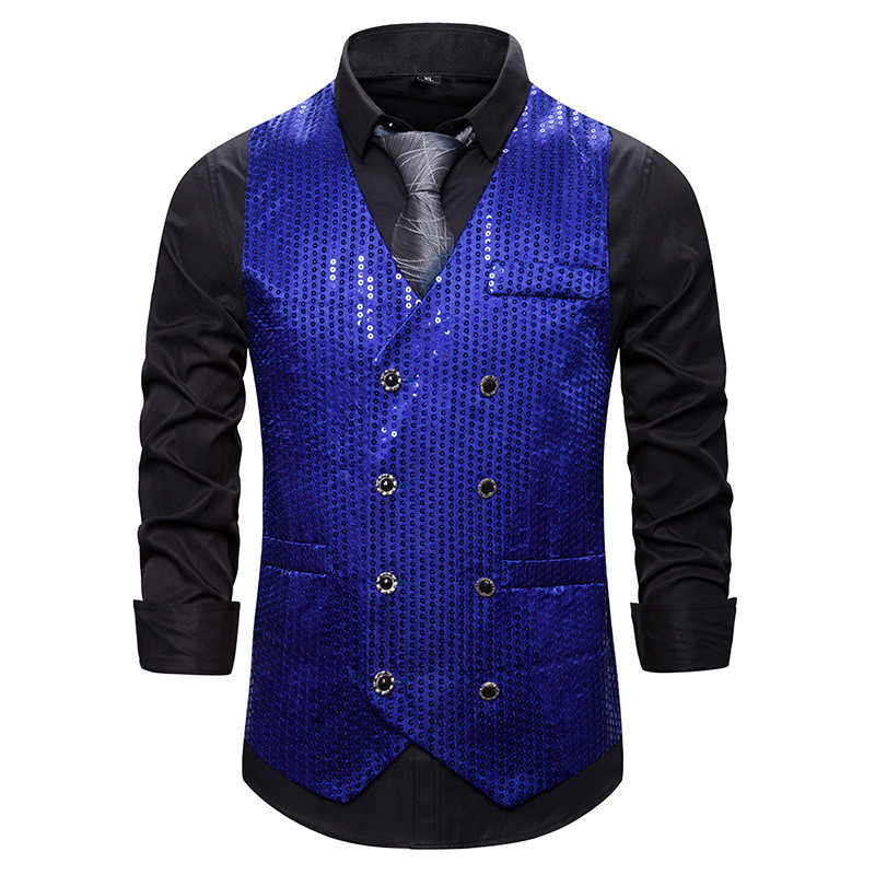 Κομψό ανδρικό γιλέκο μοντέλο με ντεκολτέ 