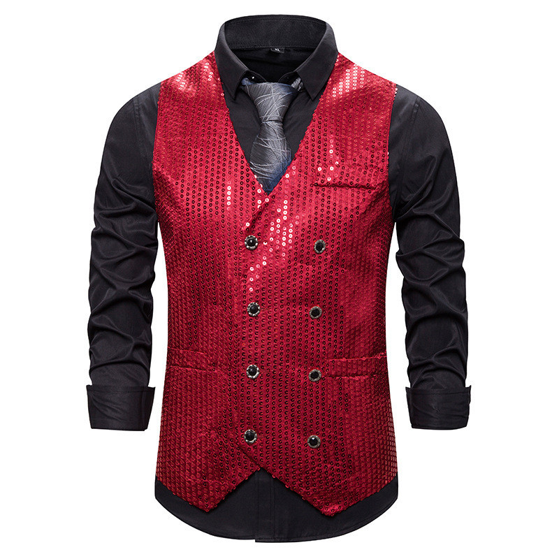 Κομψό ανδρικό γιλέκο μοντέλο με ντεκολτέ 