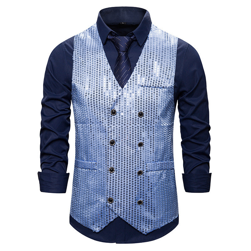 Κομψό ανδρικό γιλέκο μοντέλο με ντεκολτέ 