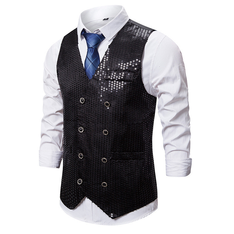 Κομψό ανδρικό γιλέκο μοντέλο με ντεκολτέ 