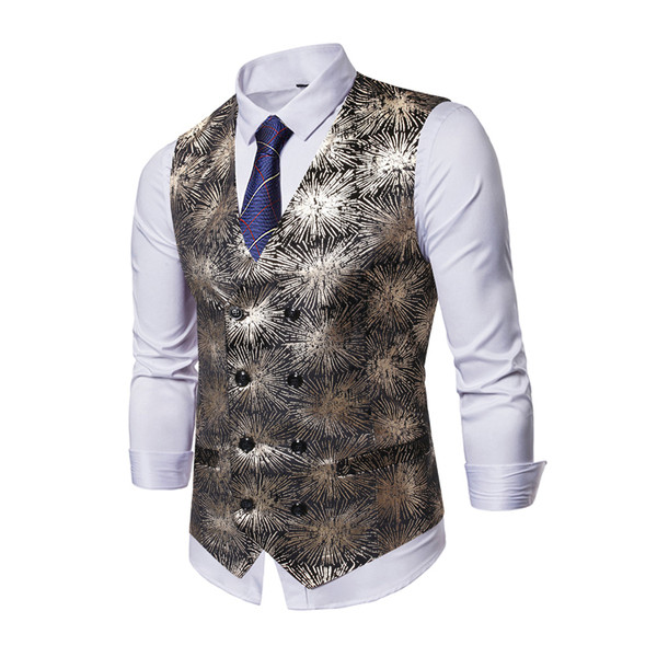 Κομψό ανδρικό γιλέκο με κουμπιά και λαιμόκοψη