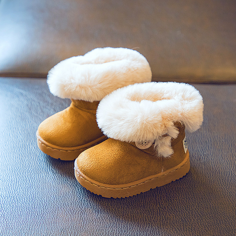 Παιδικές μπότες με επίπεδη σόλα και γούνα