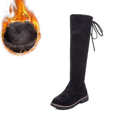 Μοντέρνες  παιδικές μπότες για κορίτσια από οικολογικό σουέτ με επίπεδη σόλα και κορδόνια