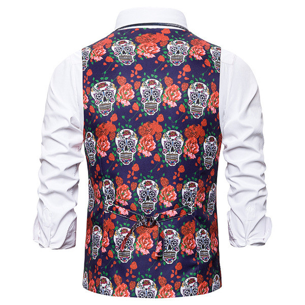 Ανδρικό μοντέρνο γιλέκο με τύπωμα 