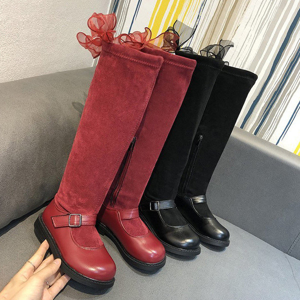 Νέο μοντέλο παιδικές μπότες  για κορίτσια με κορδέλα