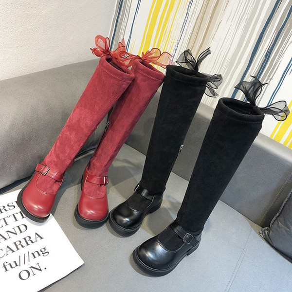 Νέο μοντέλο παιδικές μπότες  για κορίτσια με κορδέλα