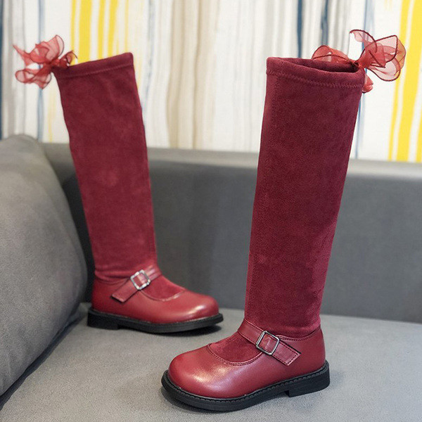 Νέο μοντέλο παιδικές μπότες  για κορίτσια με κορδέλα