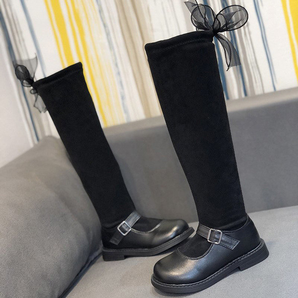 Νέο μοντέλο παιδικές μπότες  για κορίτσια με κορδέλα