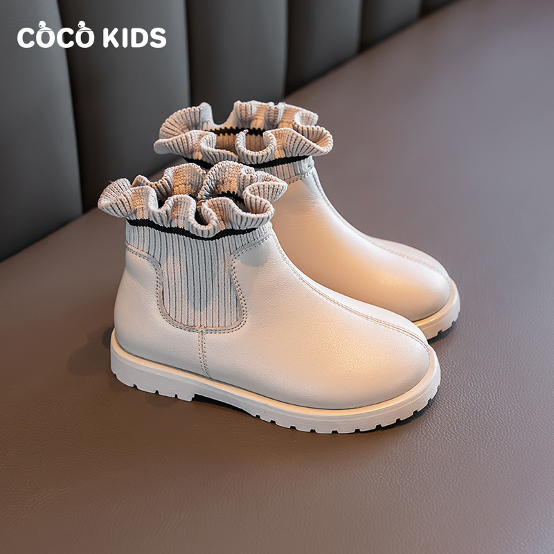 Παιδικές μπότες με οικολογικό δέρμα και  μπούκλες