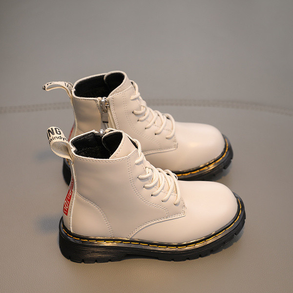 Νέο μοντέλο παιδικές έκο δερμάτινες μπότες  με σόλα για κορίτσια