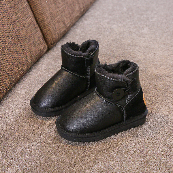 Νέο μοντέλο παιδικές έκο δερμάτινες μπότες  για κορίτσια με κουμπιά