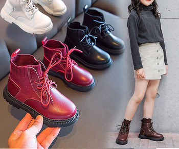 Παιδικές μπότες από οικολογικό δέρμα με φερμουάρ για κορίτσια - διάφορα μοντέλα