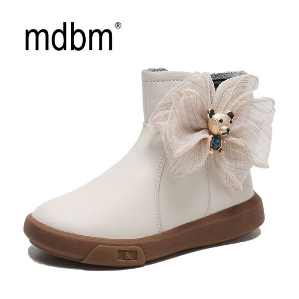 Παιδικές μπότες με κορδέλα και τρισδιάστατο στοιχείο