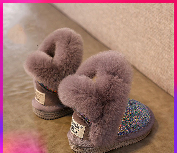 Μοντέρνες παιδικές μπότες με γούνα για κορίτσια - διάφορα μοντέλα