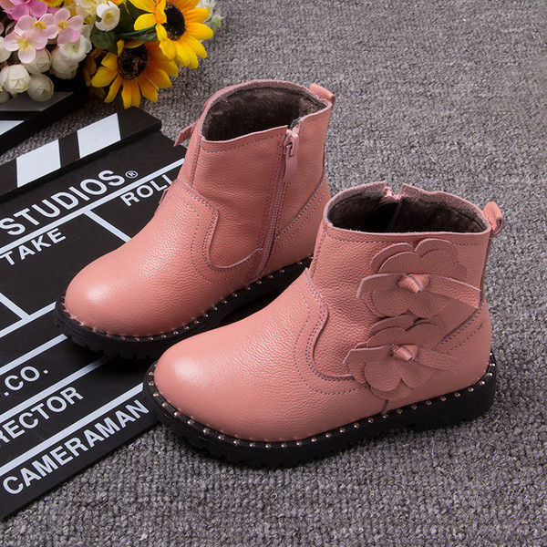 Νέο μοντέλο παιδικές μπότες κατασκευασμένο από έκο δέρμα με λουλούδια
