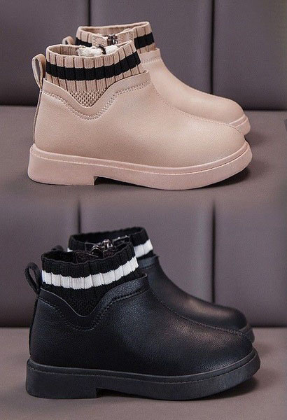 Μοντέρνες παιδικές έκο δερμάτινες μπότες για κορίτσια