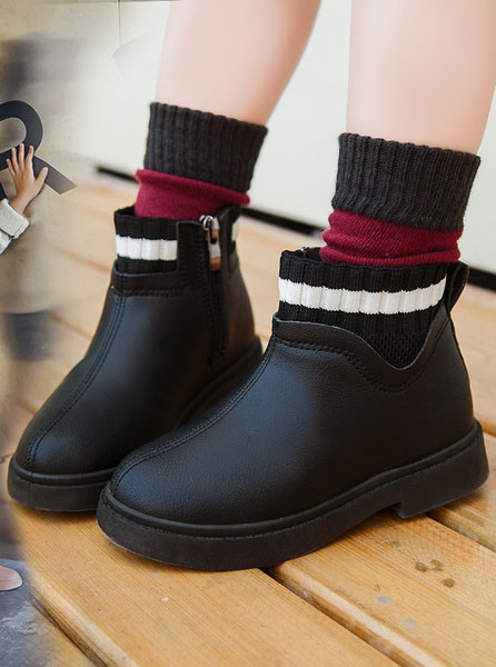 Μοντέρνες παιδικές έκο δερμάτινες μπότες για κορίτσια