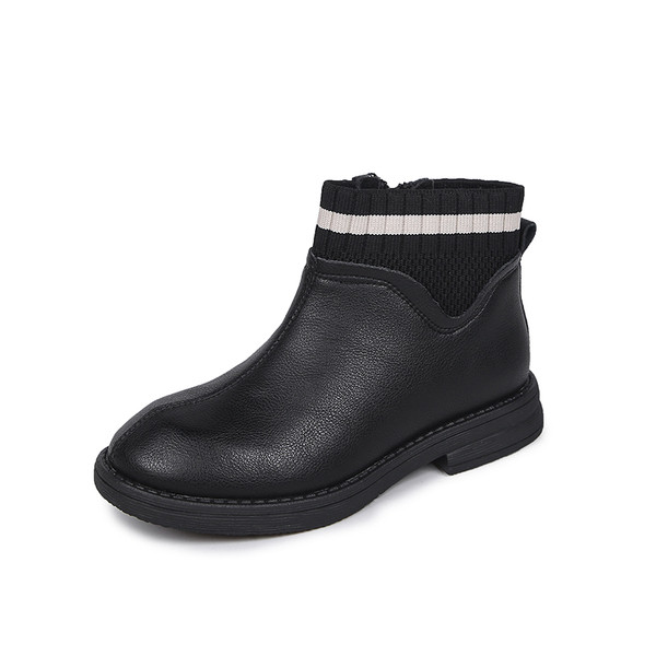 Παιδικές έκο δερμάτινες μπότες κατάλληλες για κορίτσια με επίπεδη σόλα