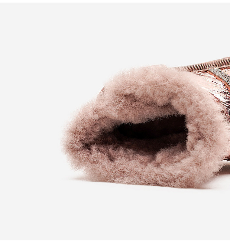 Μοντέρνες παιδικές λαμπερές μπότες με γούνα για τα κορίτσια