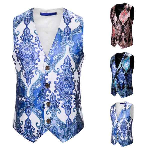 Ανδρικό γιλέκο με ντεκολτέ και κέντημα