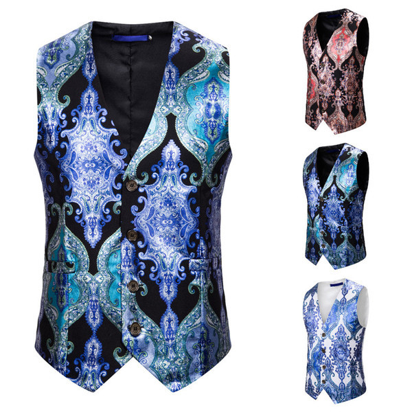 Ανδρικό γιλέκο με ντεκολτέ και κέντημα