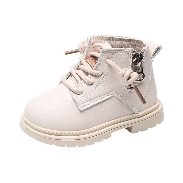 Μοντέρνες παιδικές μπότες για κορίτσια με φερμουάρ και κορδόνια