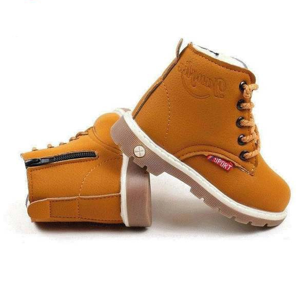 Παιδικές μπότες κατάλληλες για κορίτσια και αγόρια με κορδόνια και φερμουάρ