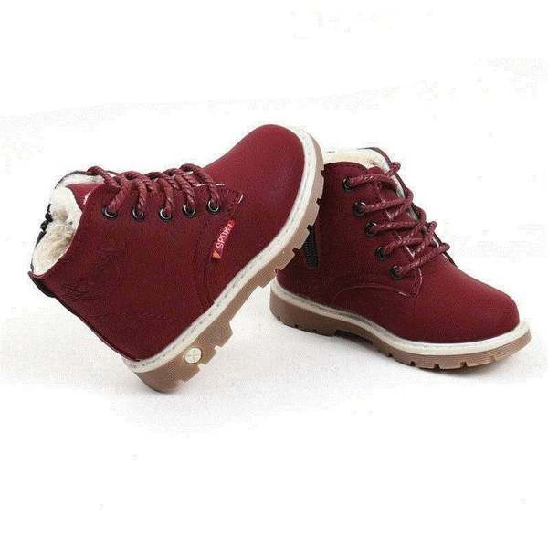 Παιδικές μπότες κατάλληλες για κορίτσια και αγόρια με κορδόνια και φερμουάρ