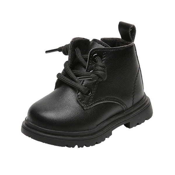 Μοντέρνες παιδικές μπότες για κορίτσια κατασκευασμένες από έκο δέρμα με κορδόνια