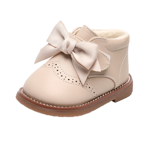 Παιδικές μπότες άνοιξη-φθινόπωρινές  από οικολογικό δέρμα με κορδέλα για κορίτσια