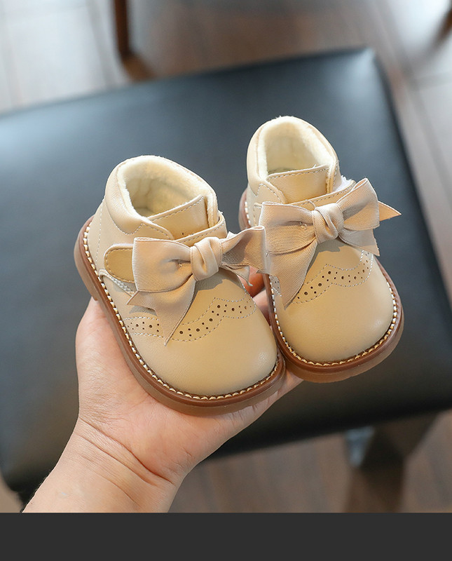 Παιδικές μπότες άνοιξη-φθινόπωρινές  από οικολογικό δέρμα με κορδέλα για κορίτσια