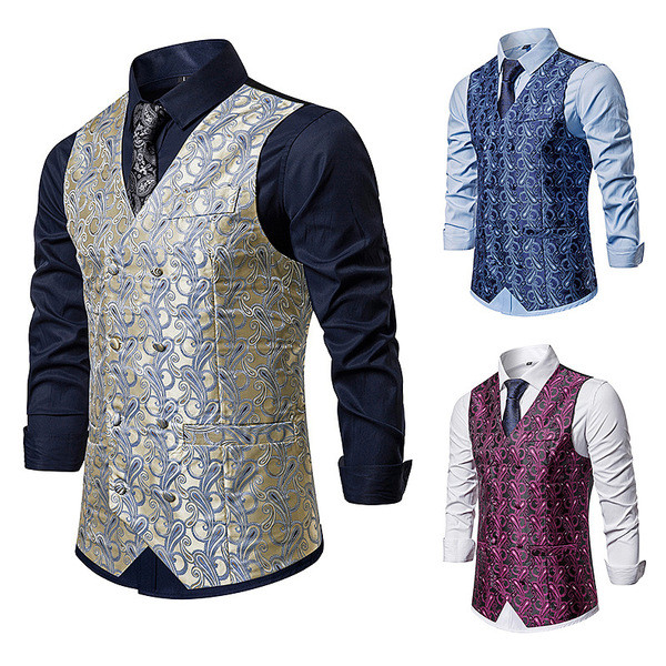 Korszerű férfi mellény V-nyakú, testhezálló modellel