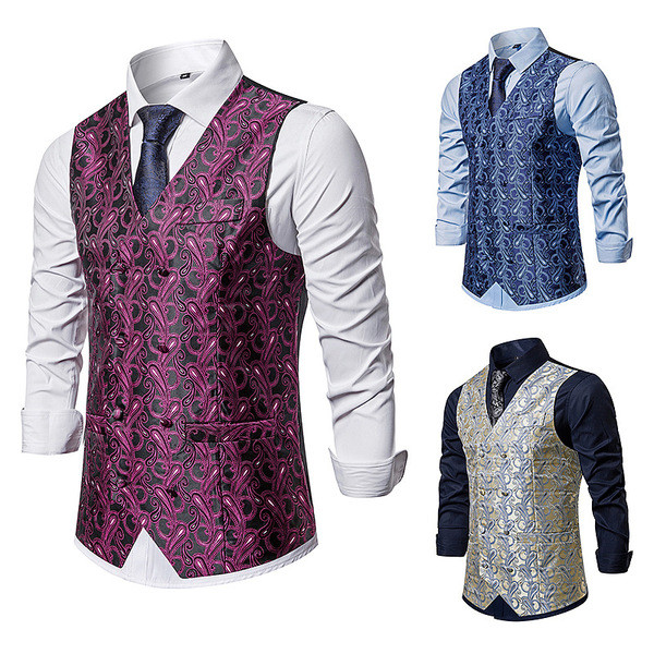 Korszerű férfi mellény V-nyakú, testhezálló modellel