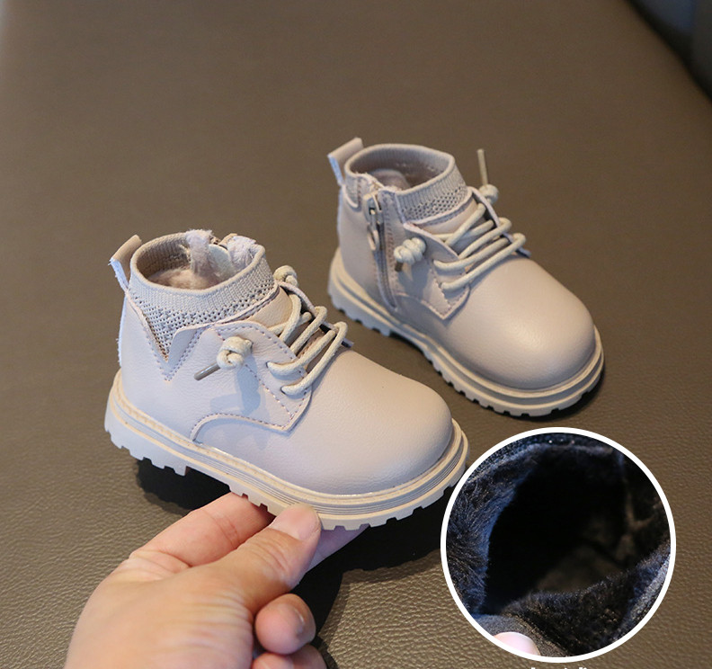 Παιδικές μπότες από οικολογικό δέρμα με μαλακή επένδυση ή χωρίς