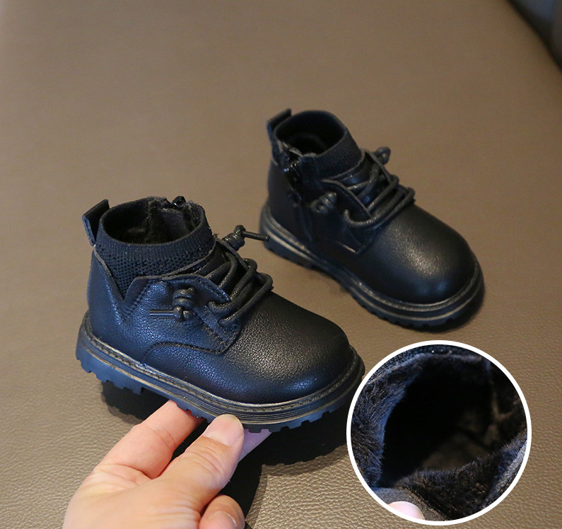 Παιδικές μπότες από οικολογικό δέρμα με μαλακή επένδυση ή χωρίς